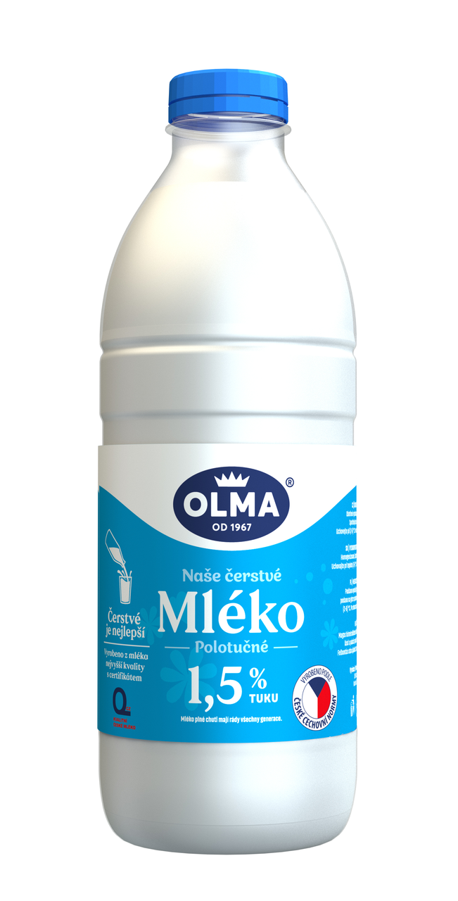 OLMA Mléko čerstvé 1,5 % chlaz. 6 x 1 l PET
