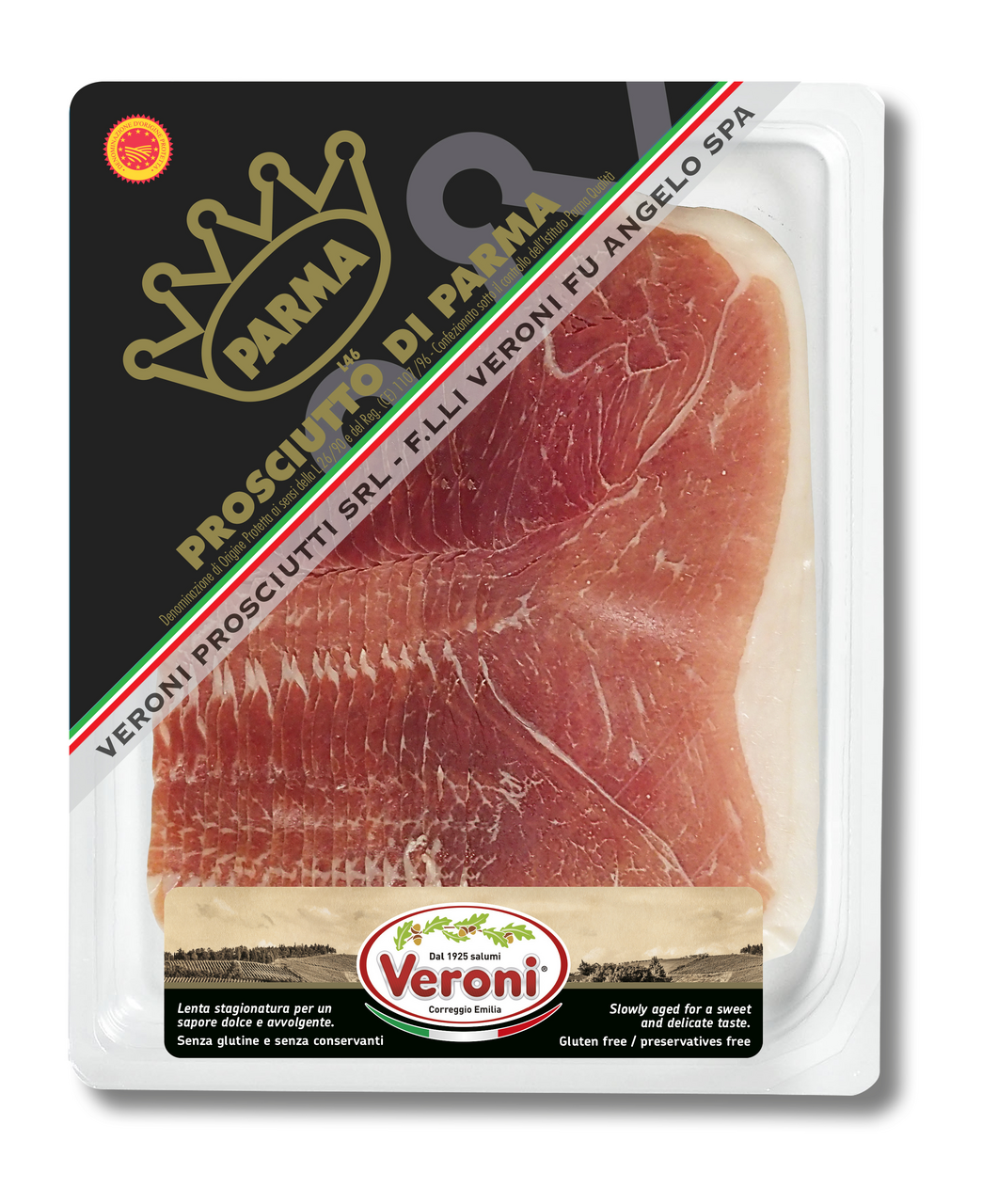 VERONI Šunka Prosciutto di Parma D.O.P. plátky chlaz. 80 g
