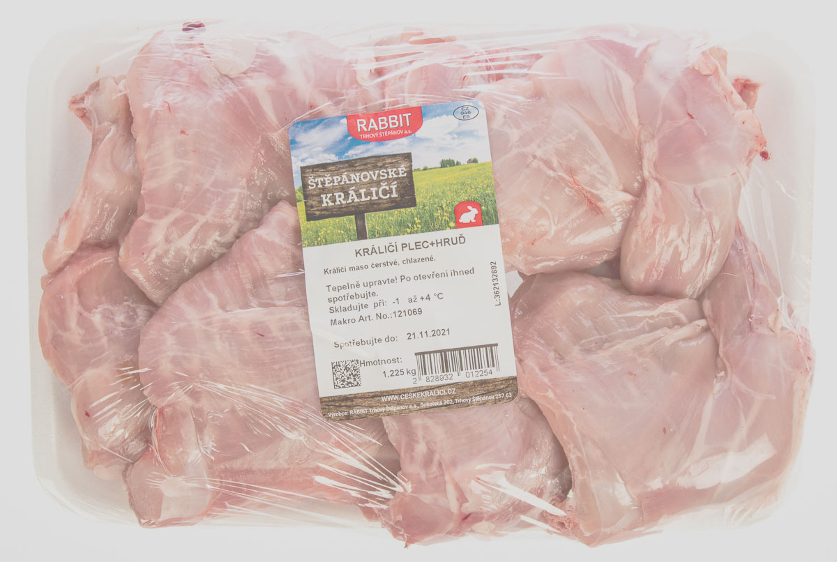Králičí plec + hruď chlaz. váž. cca 1,2 kg