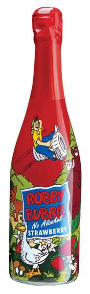 ROBBY BUBBLE Jahoda Nápoj dětský šumivý 750 ml
