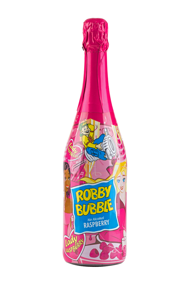 ROBBY BUBBLE Malina Nápoj dětský šumivý 6 x 750 ml
