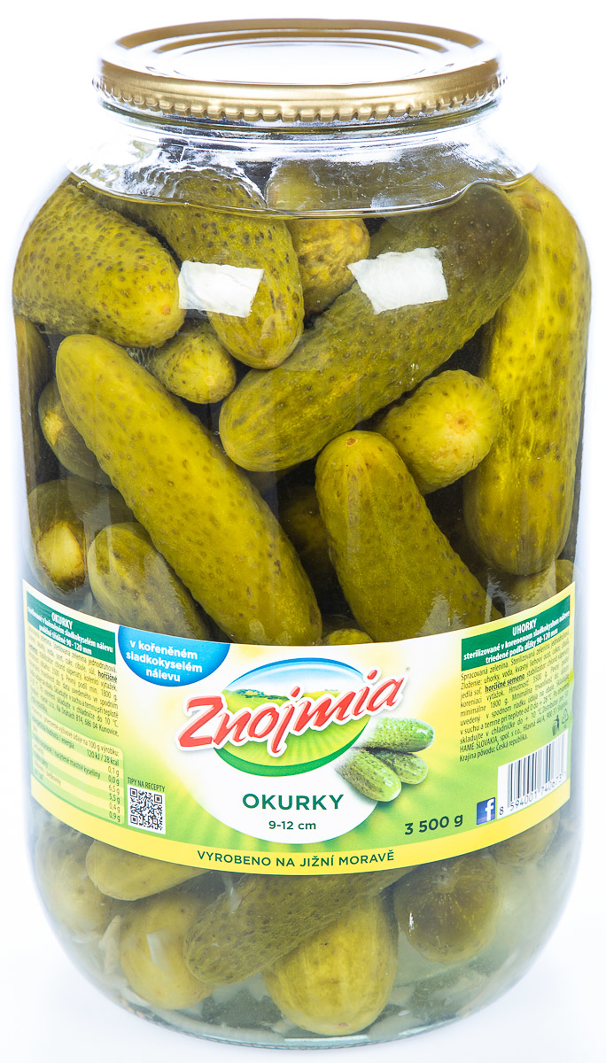 Znojmia Okurky sterilované 9 - 12cm 3,5 kg