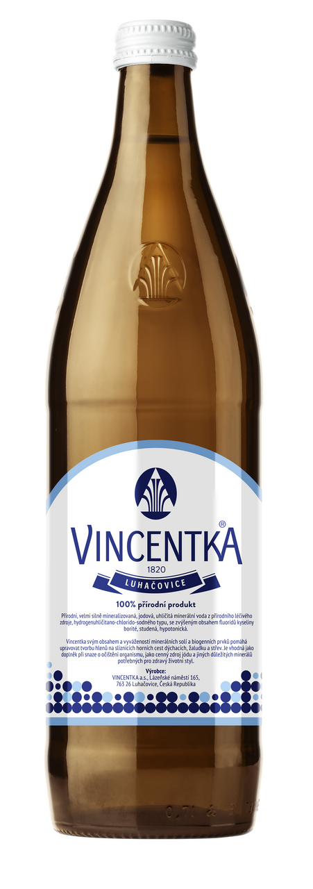 VINCENTKA Voda minerální léčivá 700 ml