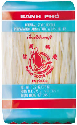 F.W.TANDOORI Flying Goose Nudle rýžové široké 3 mm 375 g