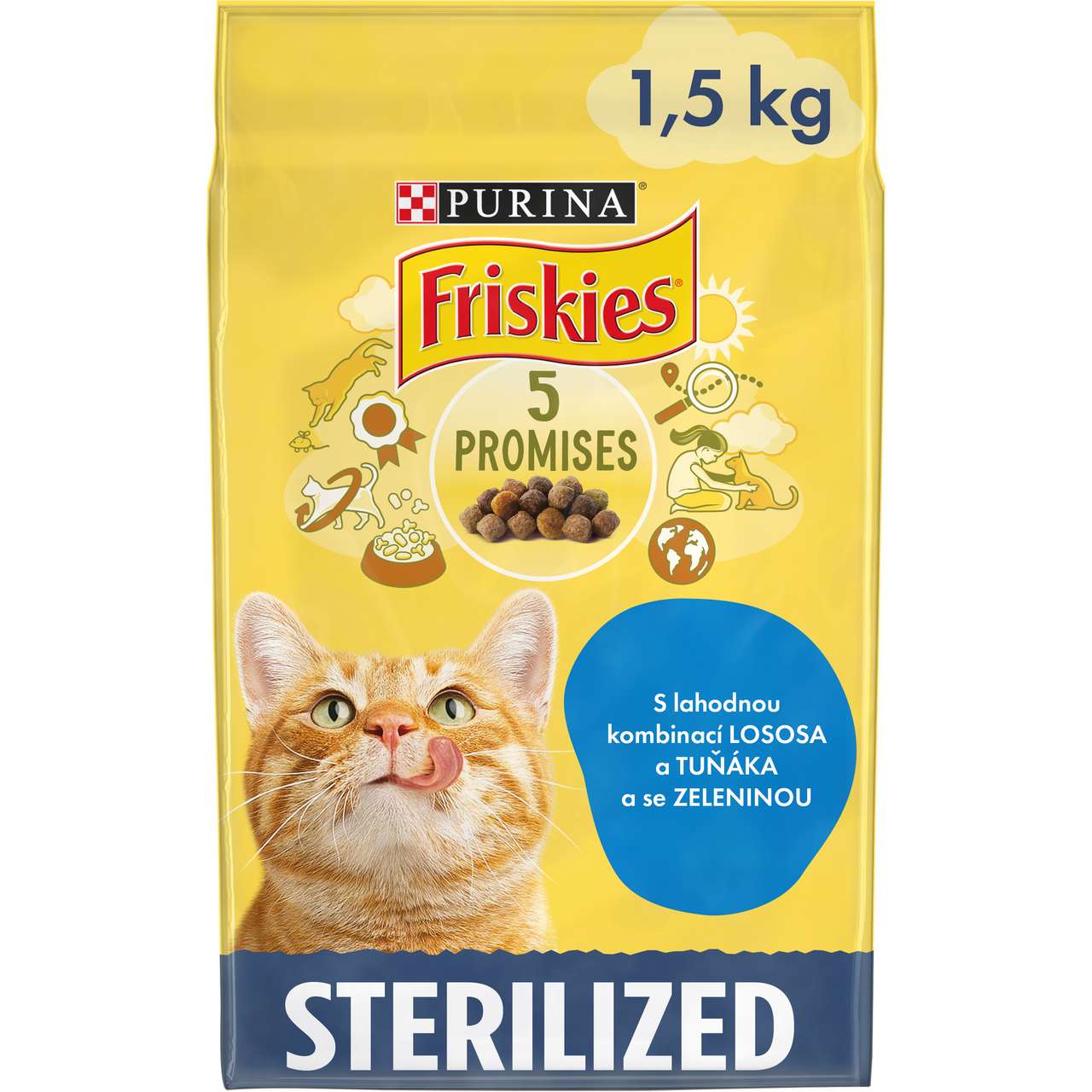 PURINA Friskies Sterile granule pro kočky 1,5 kg