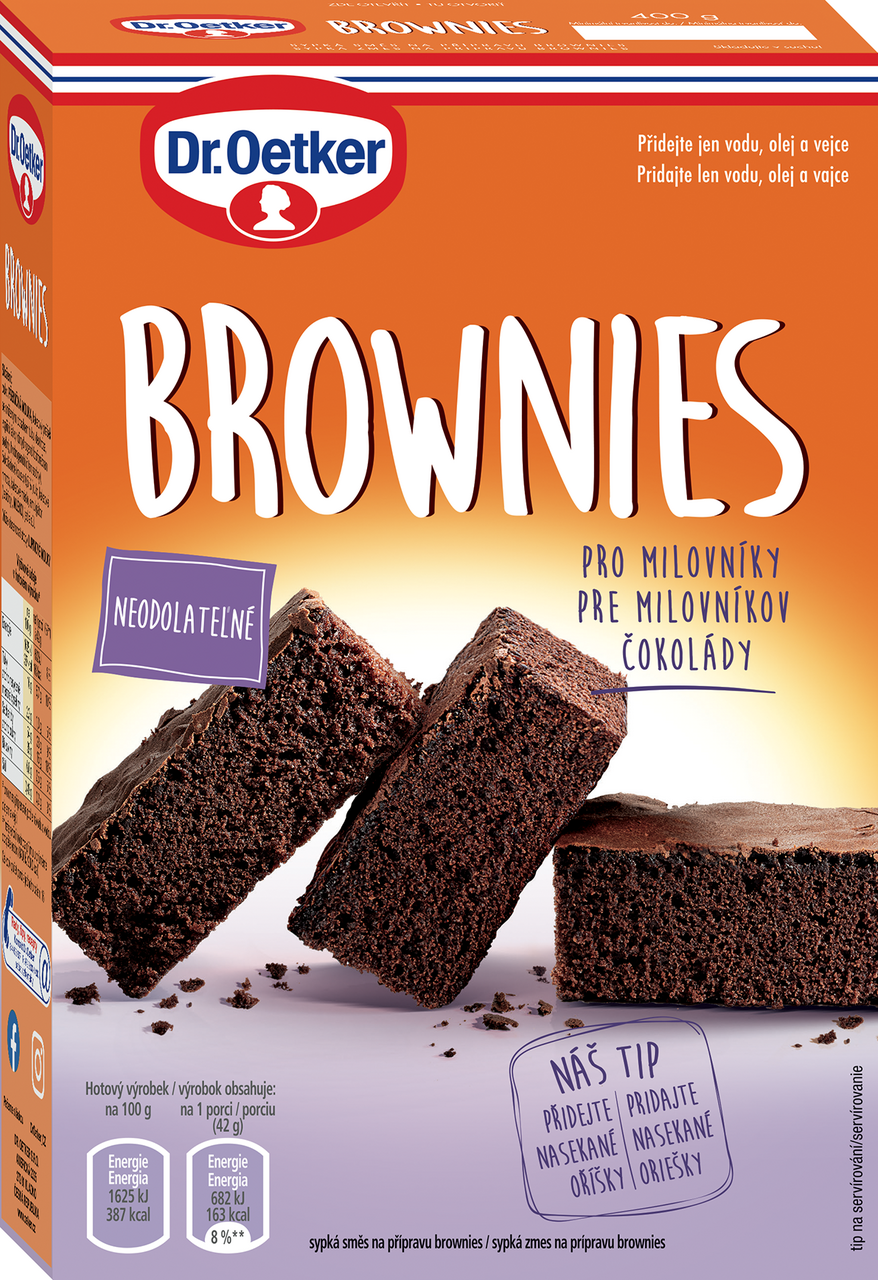 Dr. Oetker Čokoládové brownies sypká směs 4 x 400 g