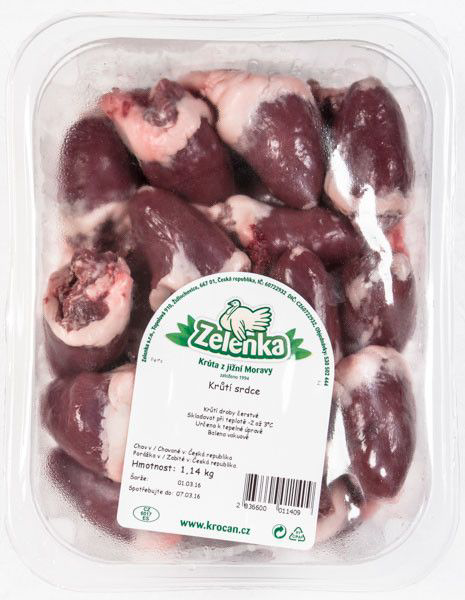Krůtí srdce CZ chlaz. váž. cca 0,7 kg