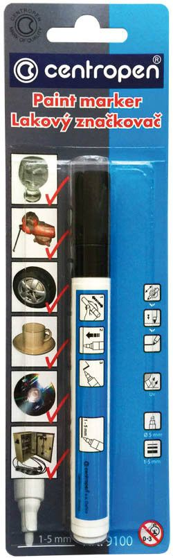 centropen Značkovač lak 9100 2-5mm bílý 1 ks