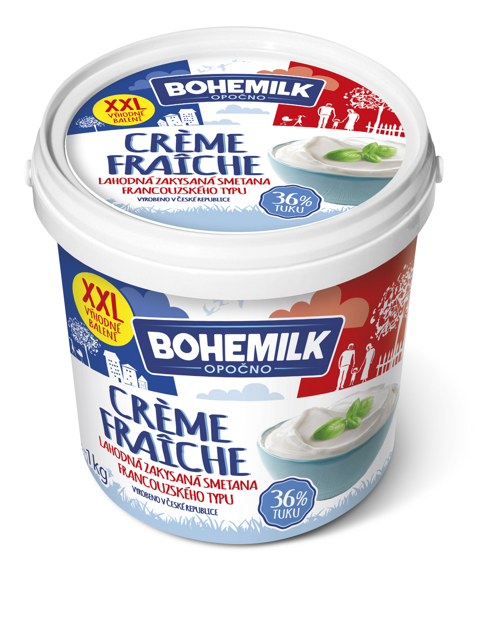 BOHEMILK Smetana Créme Fraiche 36% chlaz. 1 kg