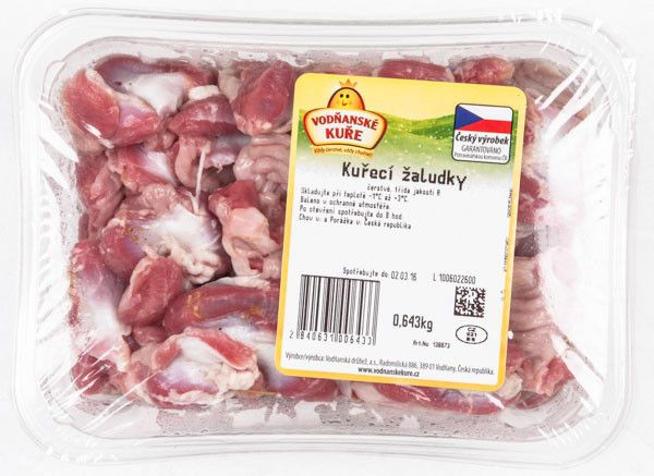 Kuřecí žaludky chlaz. váž. cca 500 g