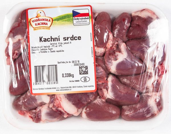 Srdce kachní chlaz. váž. cca 500 g