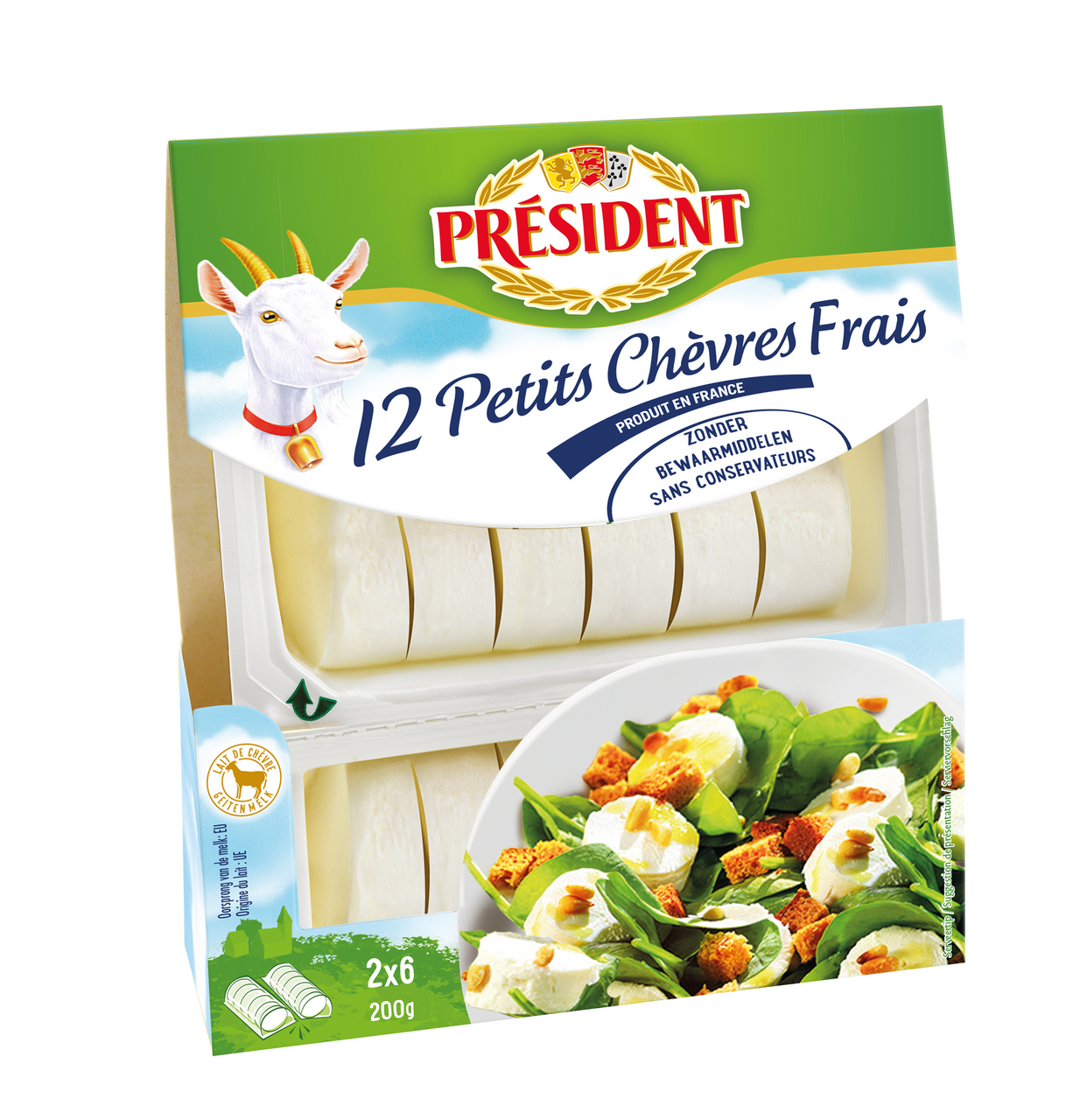PRÉSIDENT Petits Chévres Doux sýr zrající chlaz. 200 g