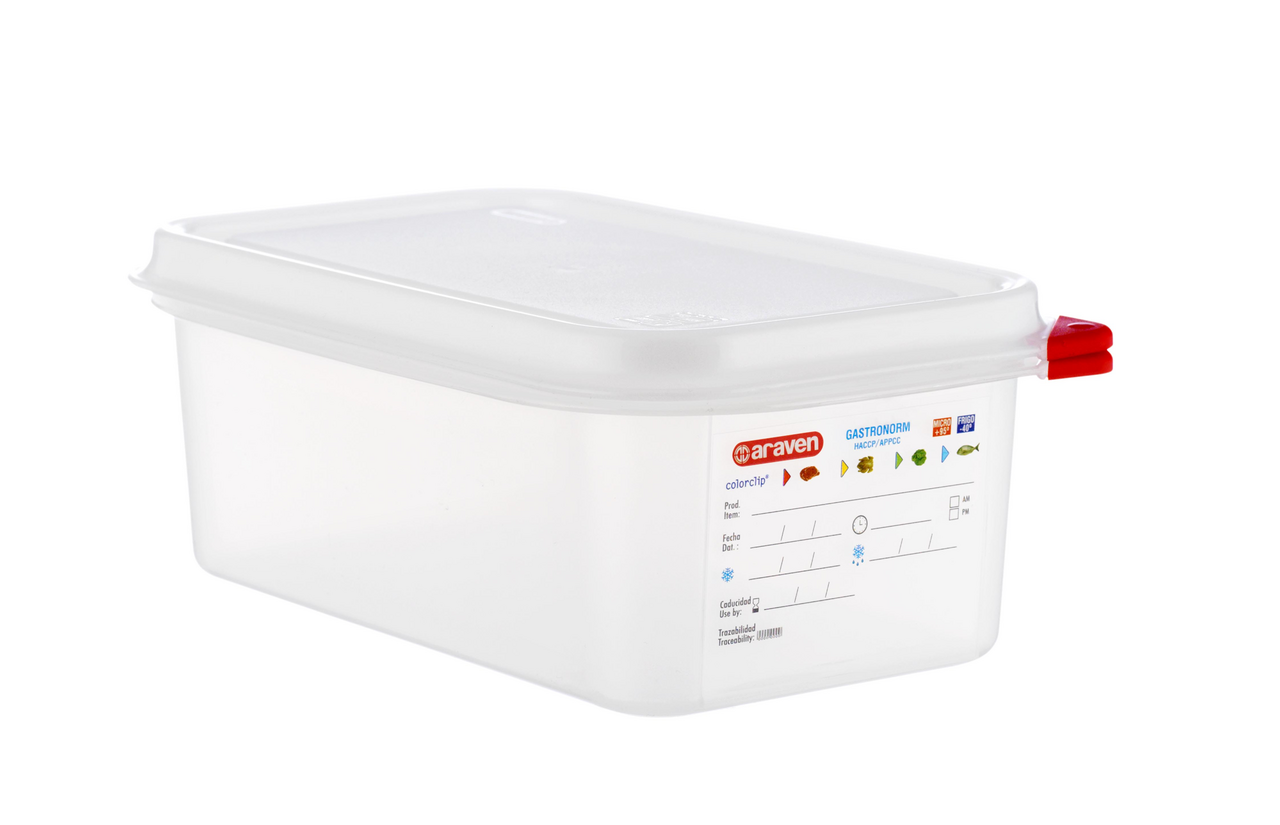 araven Nádoba s víkem HACCP GN1/4 100 mm 2,8 L plast 1 ks