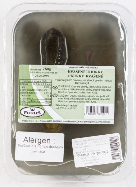 Okurky kvašené SK 750 g vanička