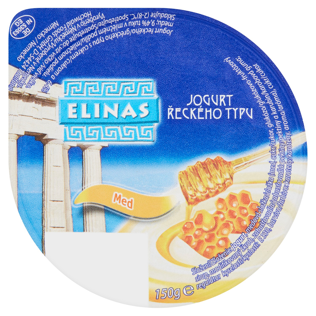 ELINAS Jogurt řecký med chlaz. 4 x 150 g