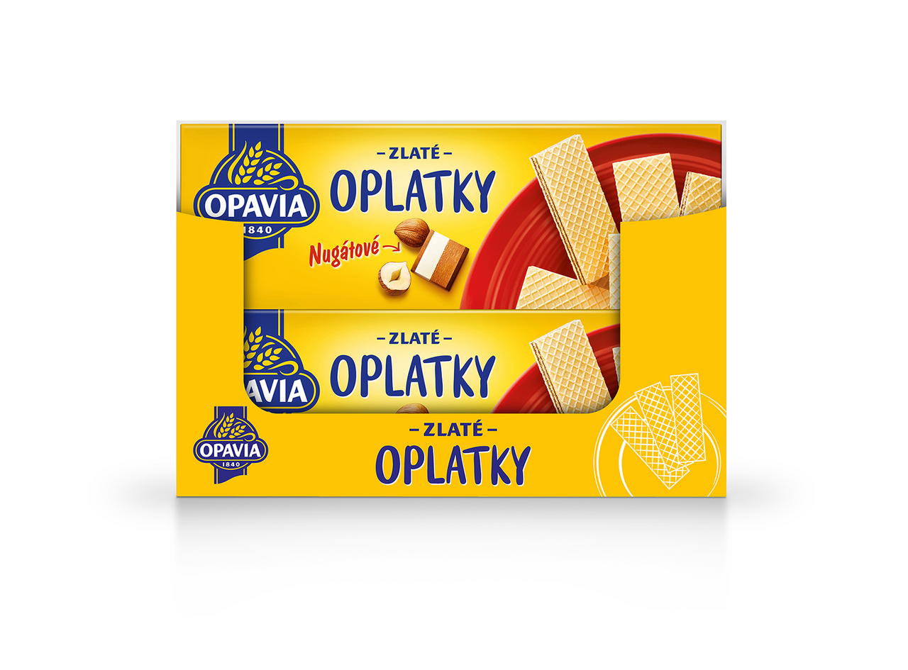 OPAVIA Zlaté oplatky nugátové 14 x 146 g