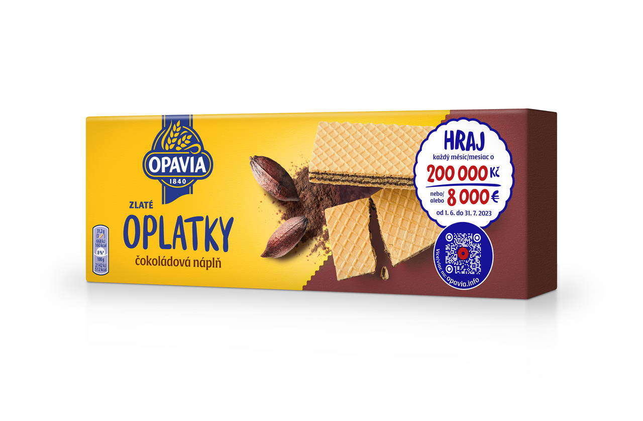 OPAVIA Zlaté oplatky čokoládové 14 x 146 g