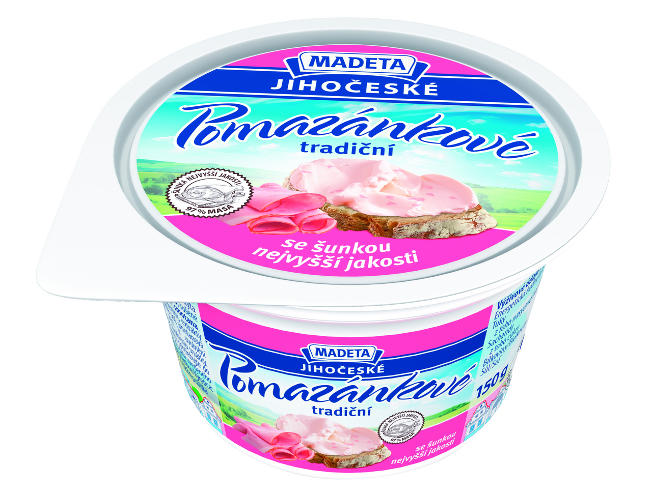 MADETA Jihočeské Tradiční pomazánkové šunka chlaz. 6 x 150 g