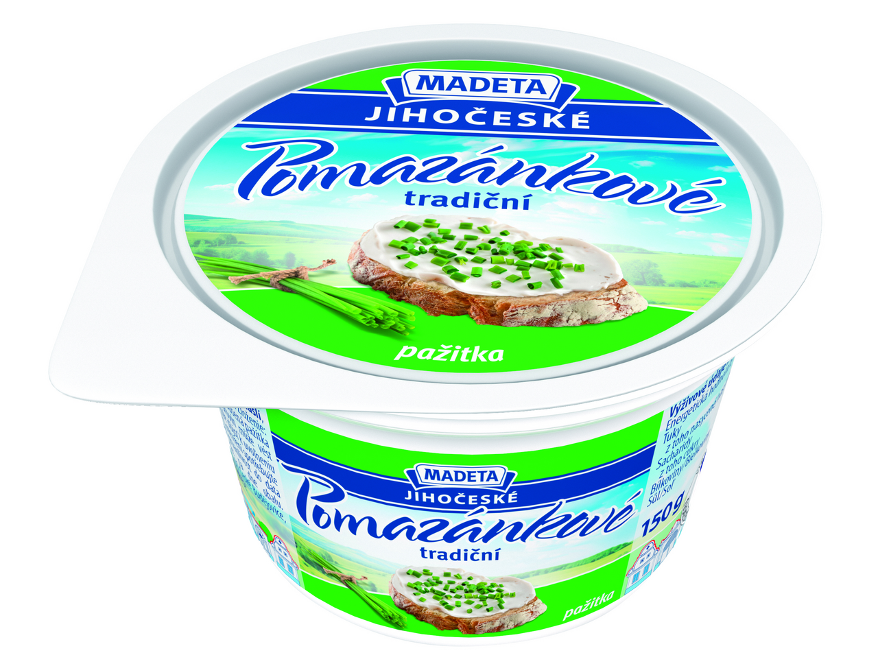 MADETA Jihočeské Tradiční pomazánkové s pažitkou chlaz. 6 x 150 g