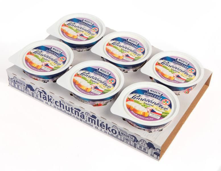 MADETA Jihočeské Tradiční pomazánkové česnek a jarní cibulka chlaz. 6 x 150 g