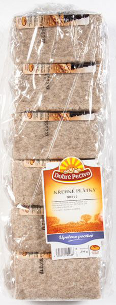MICHELSKÉ PEKÁRNY Dobré pečivo Plátky křehké tmavé 6 x 65 g