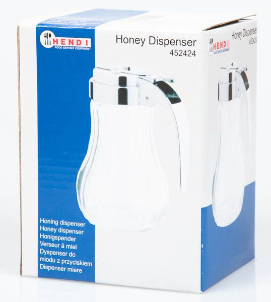 HENDI Dávkovač medu 8 cm sklo nerez  1 ks