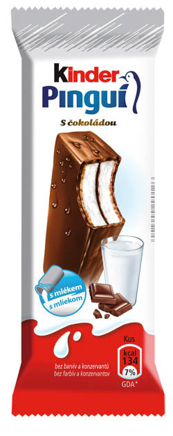 kinder Pinguí Mléčný řez chlaz. 8 x 30 g rodinné balení