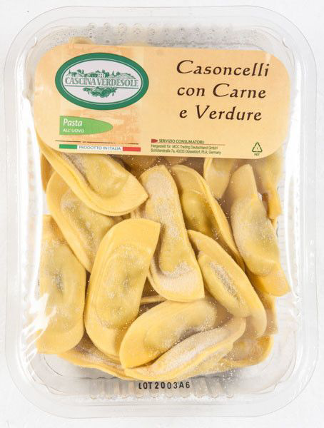 CASCINA VERDESOLE Casoncelli con Carne e Verdure těstoviny plněné chlaz. 250 g