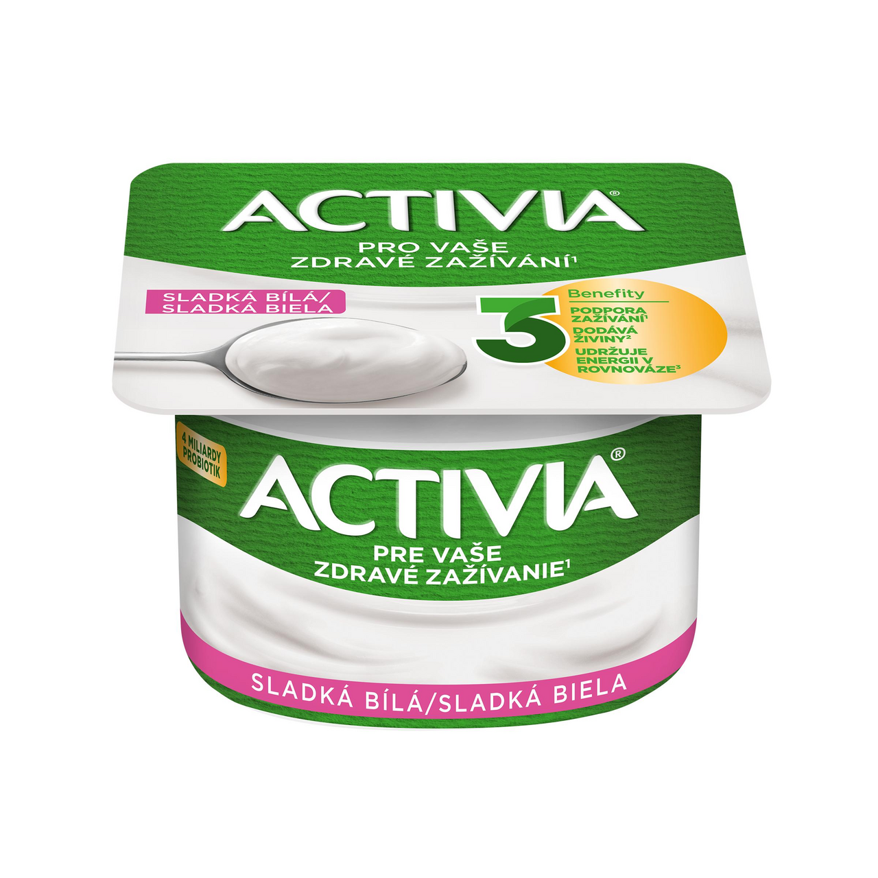 ACTIVIA Sladká bílá jogurt chlaz. 24 x 120 g