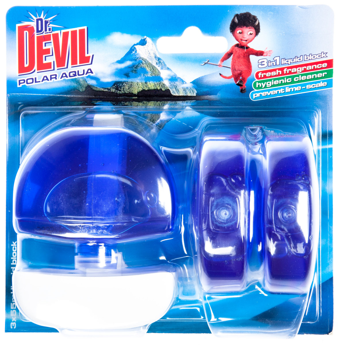Dr. Devil WC Blok Polar Aqua 3 x 55 g