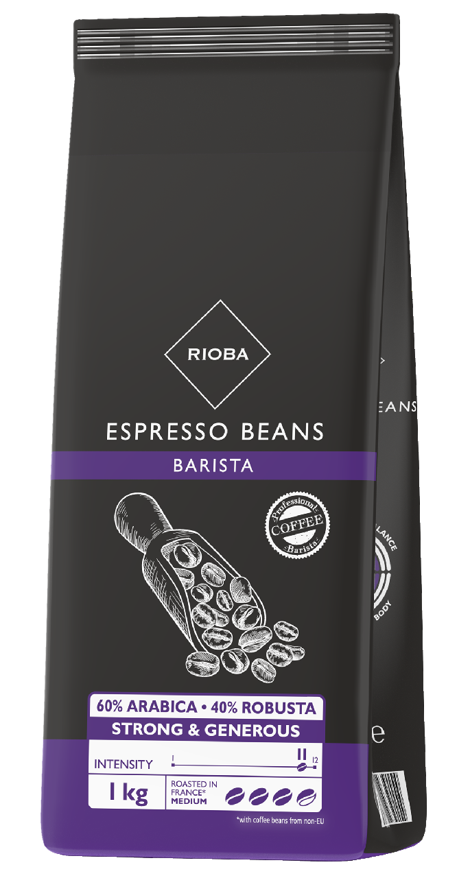 RIOBA Silver 55% Arabica káva zrno 1 kg
