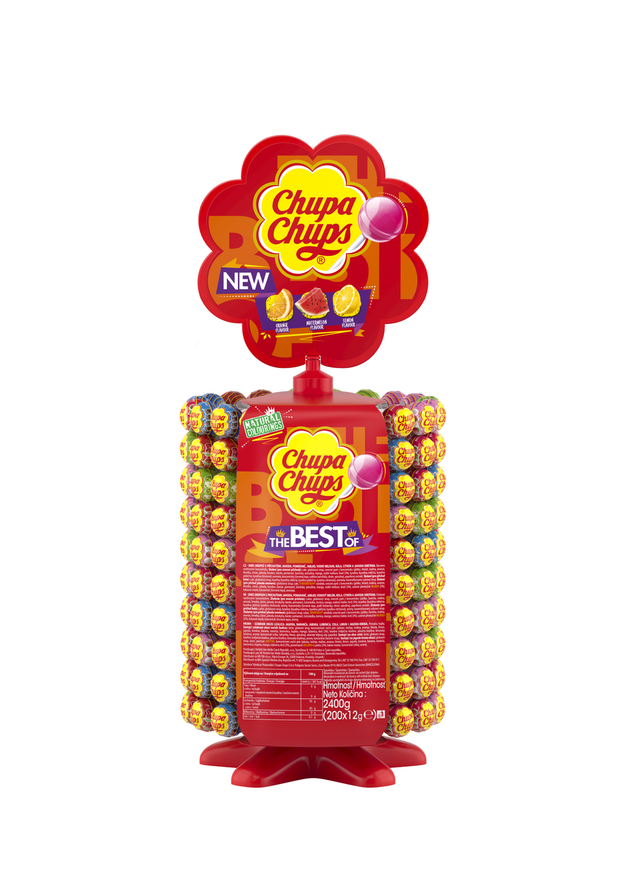 Chupa Chups Best of lízátka na stojanu 200 x 12 g