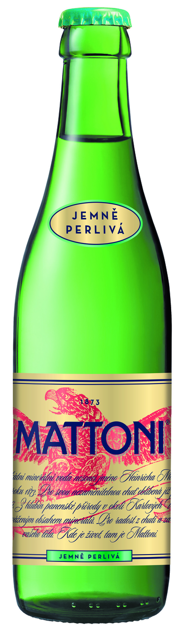 MATTONI Voda minerální jemně perlivá 24 x 330 ml vratná láhev
