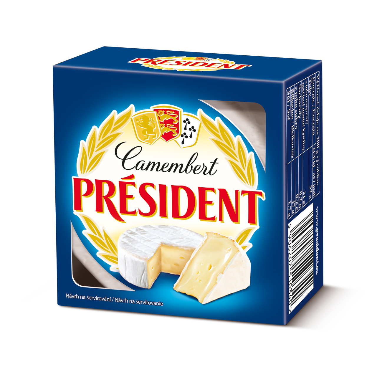 PRÉSIDENT Camembert sýr plísňový chlaz. 20 x 90 g