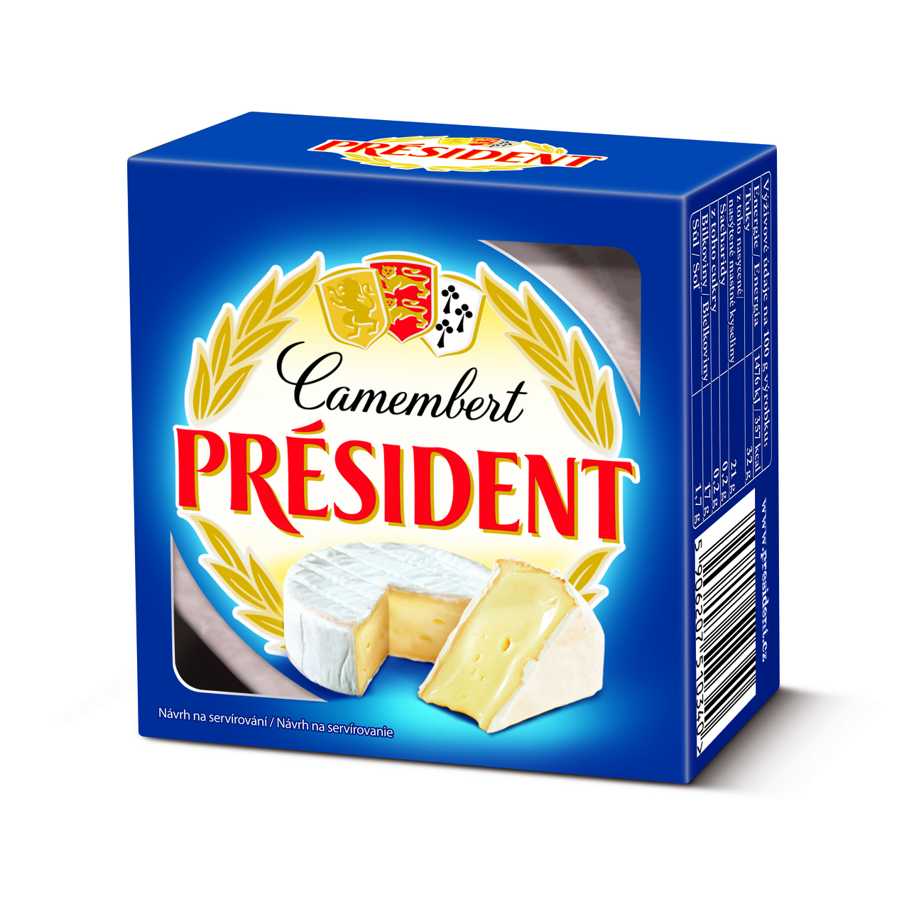 PRÉSIDENT Camembert sýr plísňový chlaz. 5 x 90 g