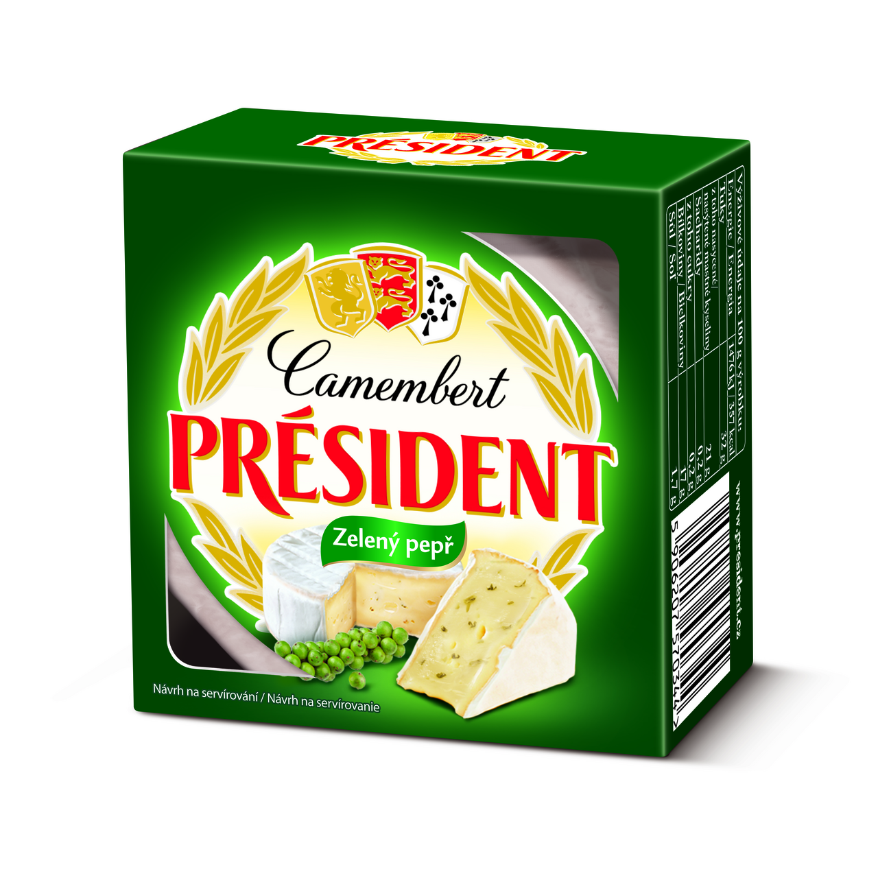 PRÉSIDENT Camembert sýr s pepřem chlaz. 5 x 90 g