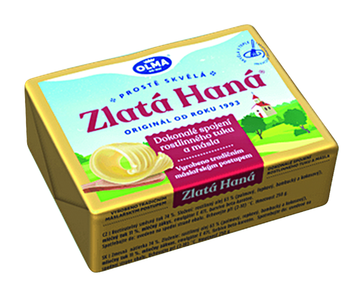 OLMA Zlatá Haná směsný rostlinný tuk 73% chlaz. 40 x 250 g