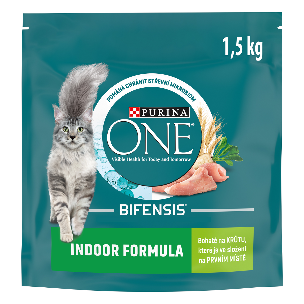 Purina ONE Bifensis Indoor granule pro kočky krůta 1,5 kg