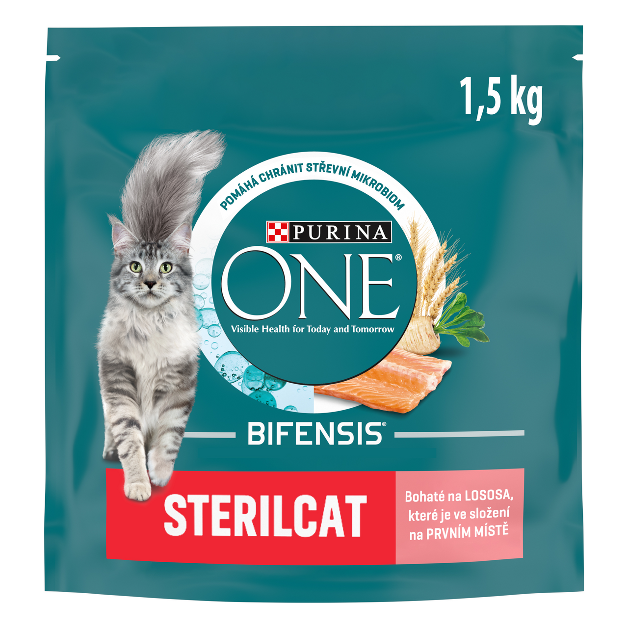 Purina ONE Bifensis Sterilised granule pro kočky losos 1,5 kg