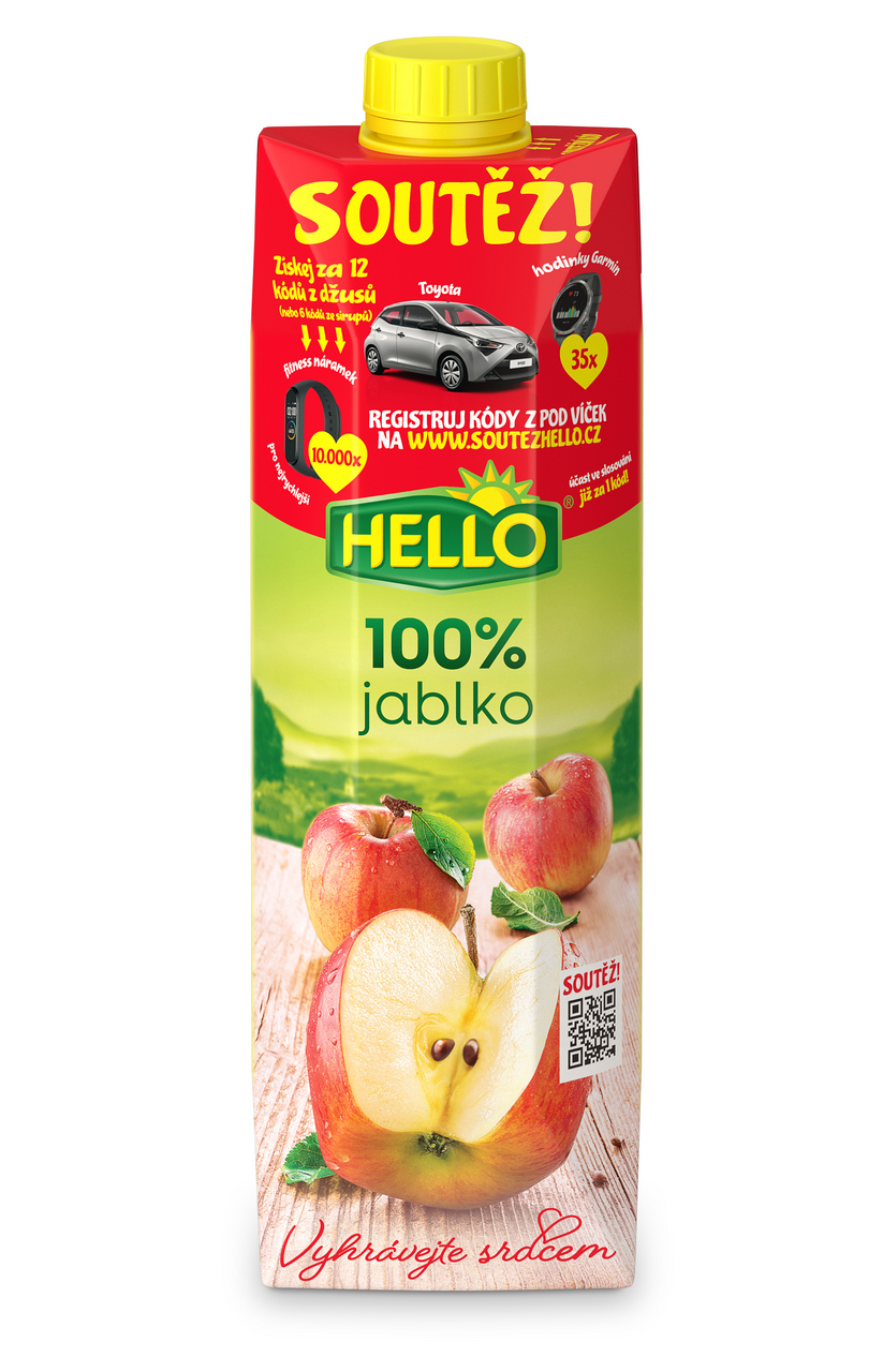 HELLO Jablko 100 % džus 12 x 1 l