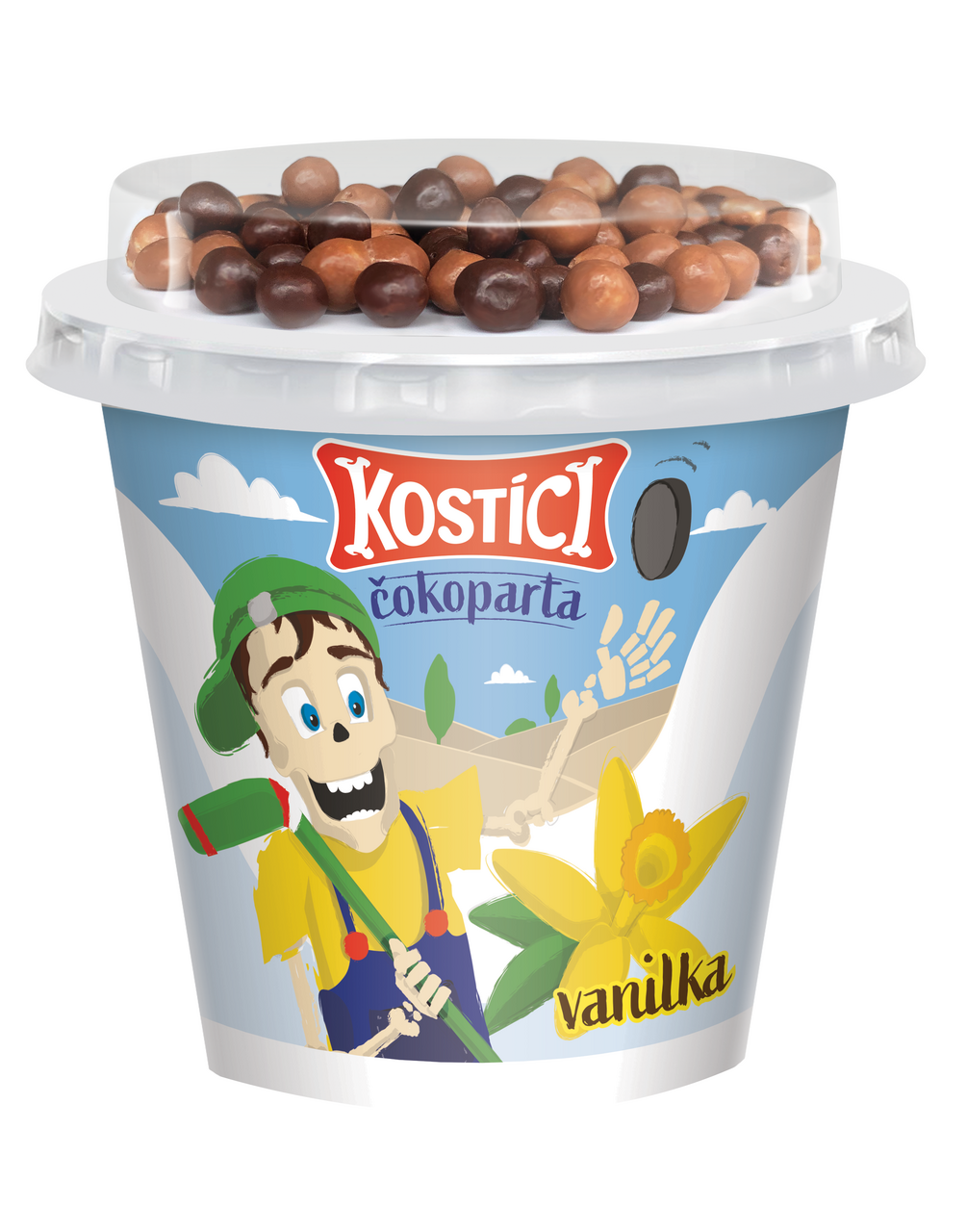 Danone Kostíci čokoparta jogurt vanilka chlaz. 10 x 107 g