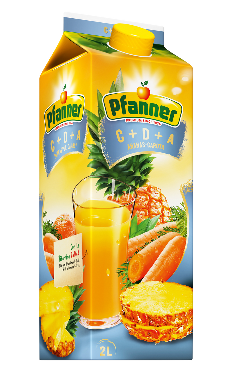 Pfanner Nektar C,D,A ananas mrkev 6 x 2 l