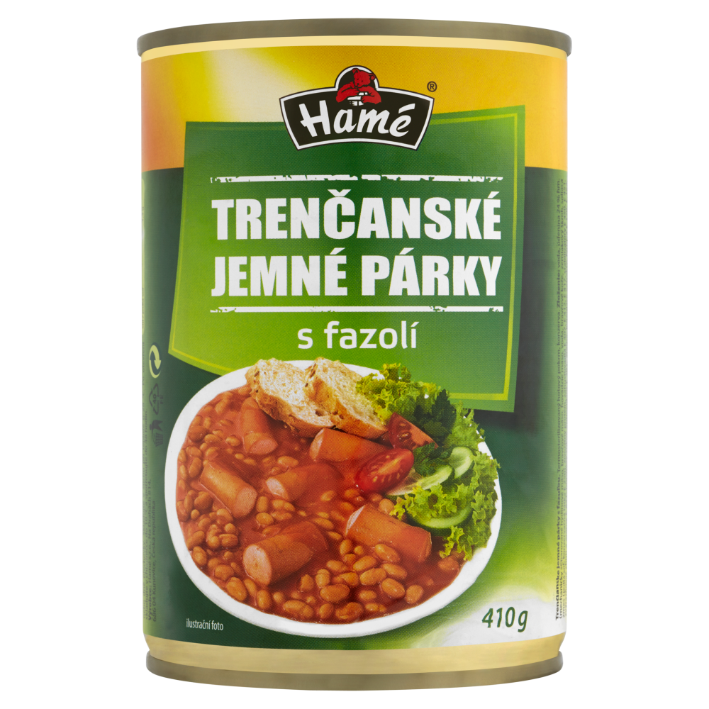 Hamé Trenčanské jemné párky s fazolí hotové jídlo 4 x 410 g