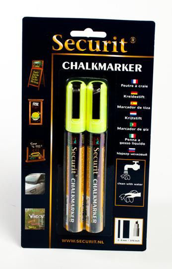 Securit Popisovač 2 - 6 mm žlutý 2 ks