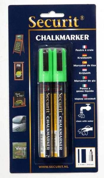 Securit Popisovač 2-6 mm zelený 2 ks