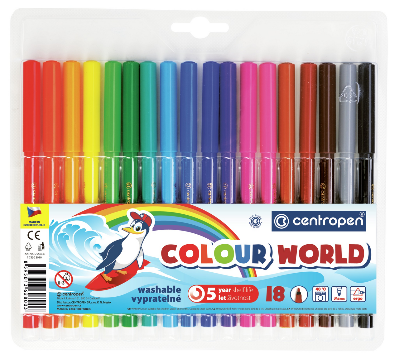 centropen Fixy 7550 18 ks