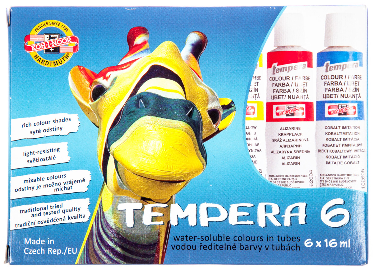 KOH-I-NOOR Tempery 16 ml 6 barev 1 ks