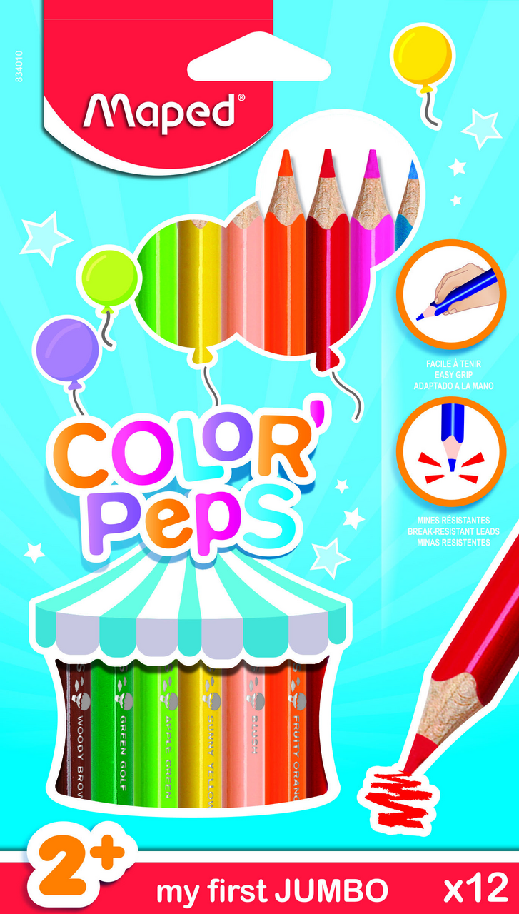 Maped Pastelky trojboké Color'Peps Jumbo 2+ 12barev 1 ks