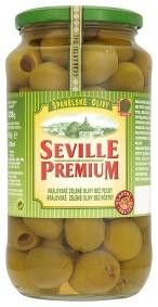 SEVILLE PREMIUM Olivy zelené královské bez pecky 935 g