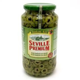 SEVILLE PREMIUM Olivy zelené krájené 935 g